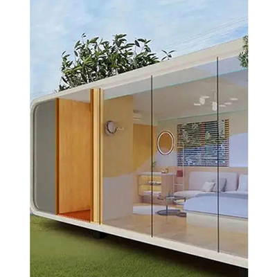 La protección de Sun modificó la cabina de Apple de la estructura de acero del color y la casa móviles prefabricadas estables de cristal del envase para requisitos particulares de la vaina