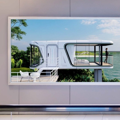 Casa que acampa moderna modificada para requisitos particulares portátil del estilo de la cápsula espacial del marco modular para el uso al aire libre