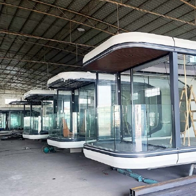 Casa que acampa moderna modificada para requisitos particulares portátil del estilo de la cápsula espacial del marco modular para el uso al aire libre