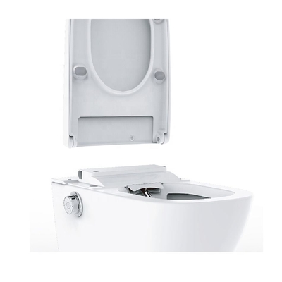 Artículos sanitarios de fácil instalación Taburete cerrado Cuenco redondo Inodoro con calefacción de color blanco
