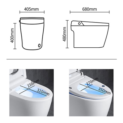 Artículos sanitarios de venta caliente Calefacción de asiento inteligente Inodoro inteligente automático de cerámica