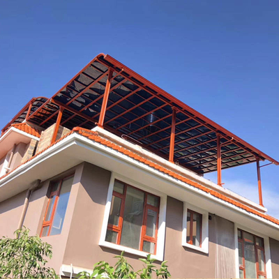 Policarbonato de aluminio M Shape Black Color o refugio modificado para requisitos particulares del Carport del color para el garaje de la casa
