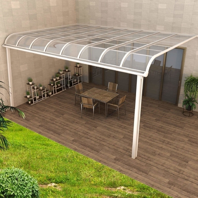 Policarbonato de aluminio M Shape Black Color o refugio modificado para requisitos particulares del Carport del color para el garaje de la casa