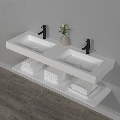 Fregadero doble del lavabo del nuevo del diseño del lavabo del color cuarto de baño sanitario blanco italiano de las mercancías
