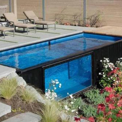 Cuadro de estructura de acero exterior 20FT 40FT Contenedor prefabricado Piscina