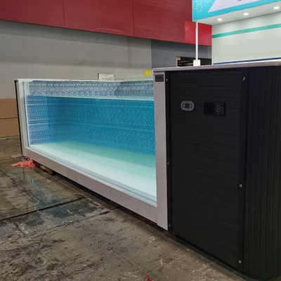 Contenedor personalizado piscina con ventanas casa de ducha spa estructura de acero piscina