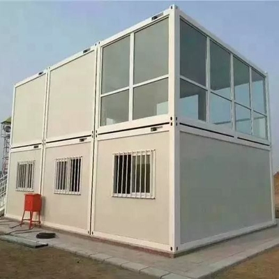Casas de contenedores prefabricadas plegables extendidas_Cabina de contenedores plegables plegables de 40 pies