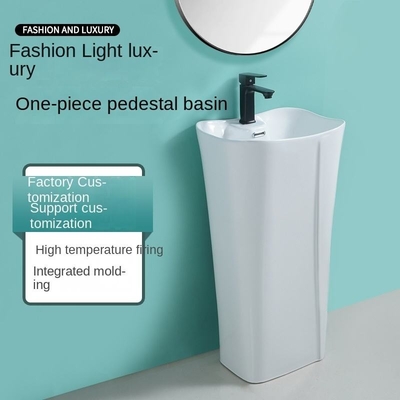 Precio al por mayor Artículos sanitarios modernos Estante libre Cuenca de baño de cerámica blanca