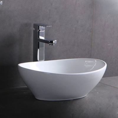 Cubo de lavado de recipientes blancos Cubierta de baño Cerámica Sanitaria Art Cubo de lavado