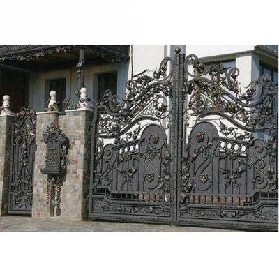 Diseños de tubos de hierro forjado antiguos de lujo Puerta principal para el jardín o al aire libre