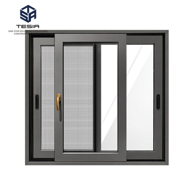 Ventanas y puertas corredizas de aleación de aluminio de alta calidad con doble acristalamiento templado