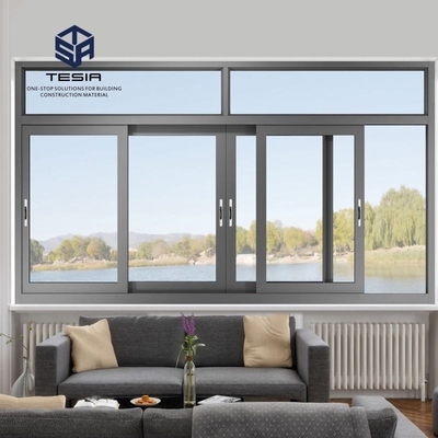 Ventanas y puertas corredizas de aleación de aluminio de alta calidad con doble acristalamiento templado