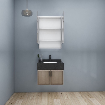 El LED iluminó vanidad modificada para requisitos particulares del tablero de partícula de los gabinetes de cuarto de baño 16m m