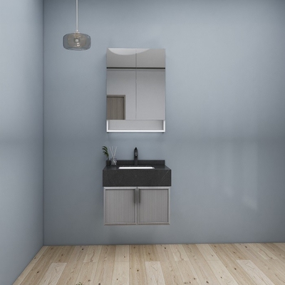 El LED iluminó vanidad modificada para requisitos particulares del tablero de partícula de los gabinetes de cuarto de baño 16m m