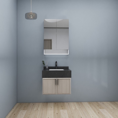 El LED iluminó vanidad modificada para requisitos particulares del tablero de partícula de los gabinetes de cuarto de baño 16m m