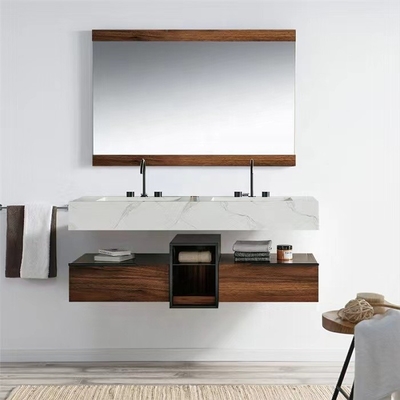 Vanidad moderna del soporte de la pared del LED del cuarto de baño del espejo de la prenda impermeable impermeable de encargo del gabinete