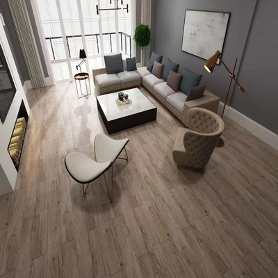 suelo de lujo del vinilo del PVC del proceso estadístico de la teja LVT del vinilo del grano de madera grueso de 1.5m m a de 5.0m m