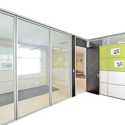 División de vidrio de aluminio vertical del marco de la pared de división de la oficina de la STC 42-48db