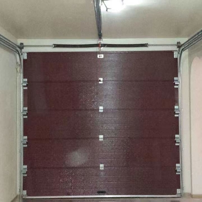 Horizantal 16x7 de arriba de desplazamiento rueda encima de puerta del garaje con el panel de la PU