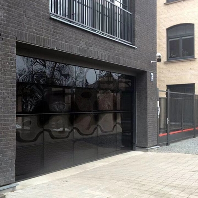 12 16 puertas de cristal a la vista de aluminio del garaje de 18 pies Frameless