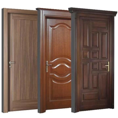 Puerta de entrada de madera de caoba de madera incombustible del PVC WPC del ABS de la puerta HDF del MDF