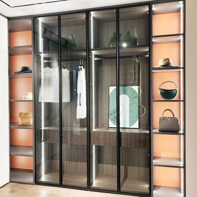 Armario de madera modular plegable ajustable del almacenamiento del guardarropa en sala de estar