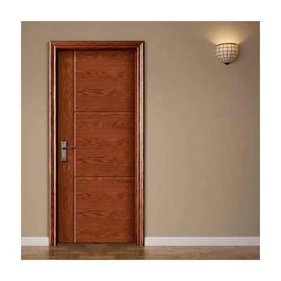 El roble de madera de la nuez de la puerta del MDF del PVC WPC chapea puertas internas rasantes