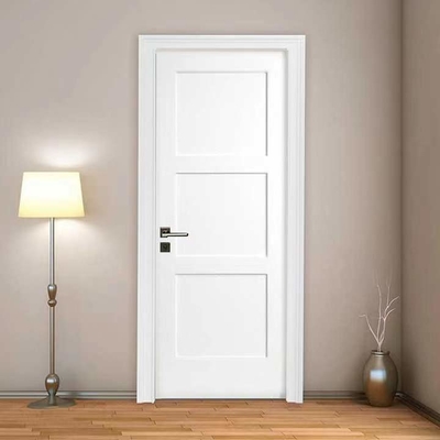 Estilo americano de madera sólido Front Doors del MDF de las puertas del hotel del panel casero del apartamento 3