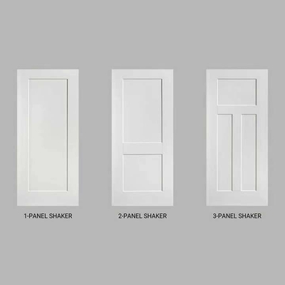 Estilo americano de madera sólido Front Doors del MDF de las puertas del hotel del panel casero del apartamento 3