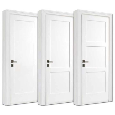 Estilo americano de madera sólido Front Doors del MDF de las puertas del hotel del panel casero del apartamento 3