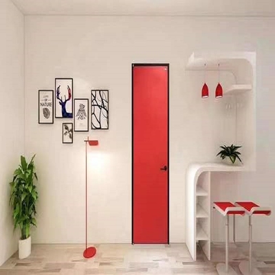 Puerta de madera de la melamina moderna simple interior del MDF para el cuarto de baño