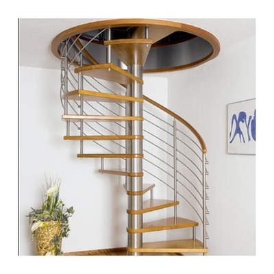 La escalera helicoidal de acero de cristal del ático A3 de las pisadas laminó las escaleras espirales de cristal moderadas