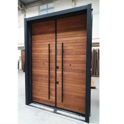 Puertas dobles compuestas externas de la puerta de madera del MDF del polímero de la oficina de la casa