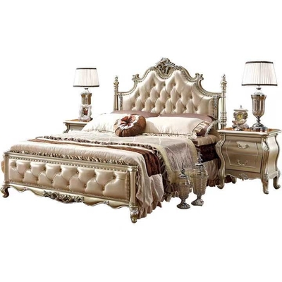 conjunto de dormitorio clásico antiguo del hotel del 180x200CM de la cama de gama alta de la sala de estar