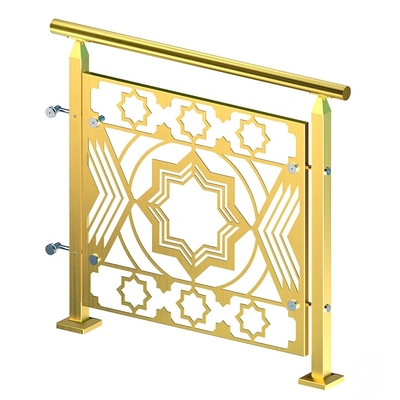 Verja inoxidable decorativa de la placa de acero del balaustre de los SS del metal que cerca con barandilla de encargo para las escaleras