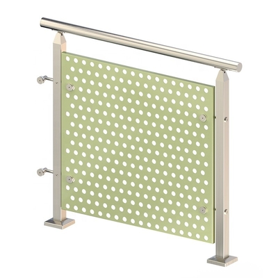 Verja inoxidable decorativa de la placa de acero del balaustre de los SS del metal que cerca con barandilla de encargo para las escaleras