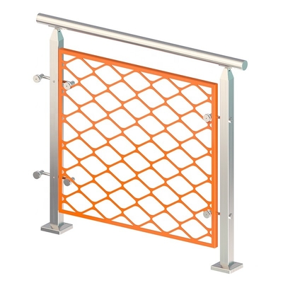 Verja inoxidable decorativa de la placa de acero del balaustre de los SS del metal que cerca con barandilla de encargo para las escaleras