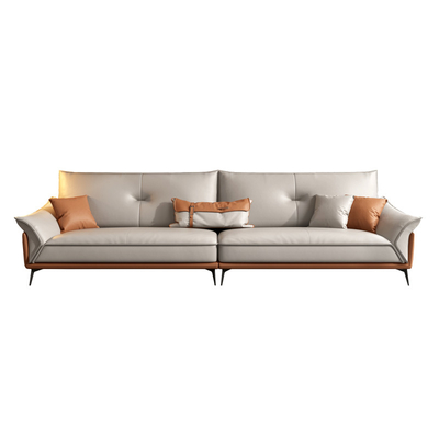 Pequeña piel de vacuno seccional nórdica casera Sofa Set del sofá de 3 4 Seater