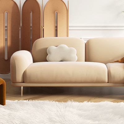 Sala de estar Sofa Sectional Simple Modern Furniture de Seater de la franela 3 del apartamento