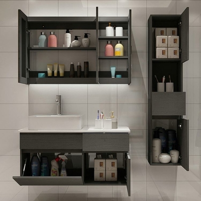 Gabinetes de almacenamiento modernos simples clásicos del salón de belleza del hotel del sistema de los muebles del cuarto de baño