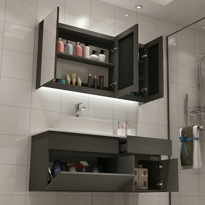 Gabinetes de almacenamiento modernos simples clásicos del salón de belleza del hotel del sistema de los muebles del cuarto de baño