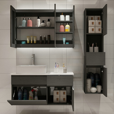 Gabinetes de almacenamiento modernos simples clásicos del salón de belleza del hotel del sistema de los muebles del cuarto de baño
