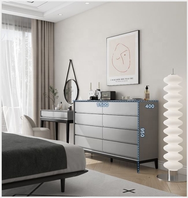 Muebles modernos simples de madera sólidos de almacenamiento de la sala de estar blanca del gabinete