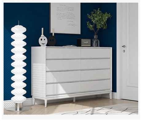 Muebles modernos simples de madera sólidos de almacenamiento de la sala de estar blanca del gabinete