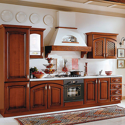 Armario de madera sólido libre de la cocina del estilo del CE de Ministerio del Interior del formaldehído americano de los gabinetes