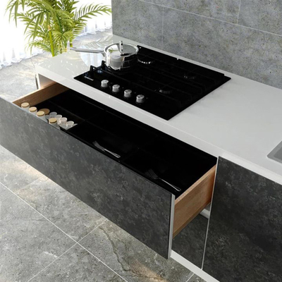 Gabinete modular de lujo moderno de encargo 700mm*1300m m de la despensa de la cocina