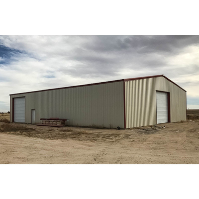 taller de la vertiente de la estructura de acero de la casa prefabricada de Warehouse del granero de poste del panel de bocadillo de 50m m 75m m