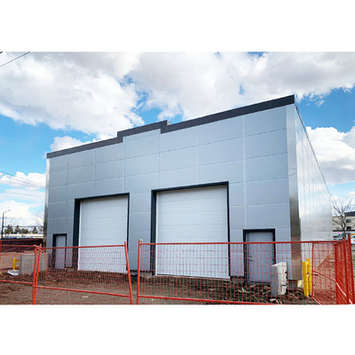taller de la vertiente de la estructura de acero de la casa prefabricada de Warehouse del granero de poste del panel de bocadillo de 50m m 75m m