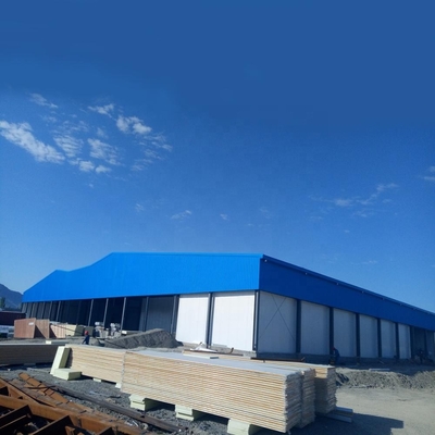 El metal grande prefabricado de Warehouse de la estructura de acero de la estructura rápida vierte talleres