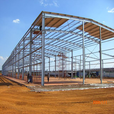 Edificio del metal de la construcción del taller Q235B Q345B de la estructura de acero de la prefabricación